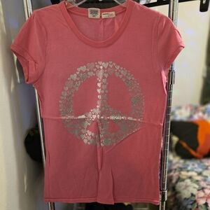 Victorias secret Pink Peace Sign Womens T-Shirt